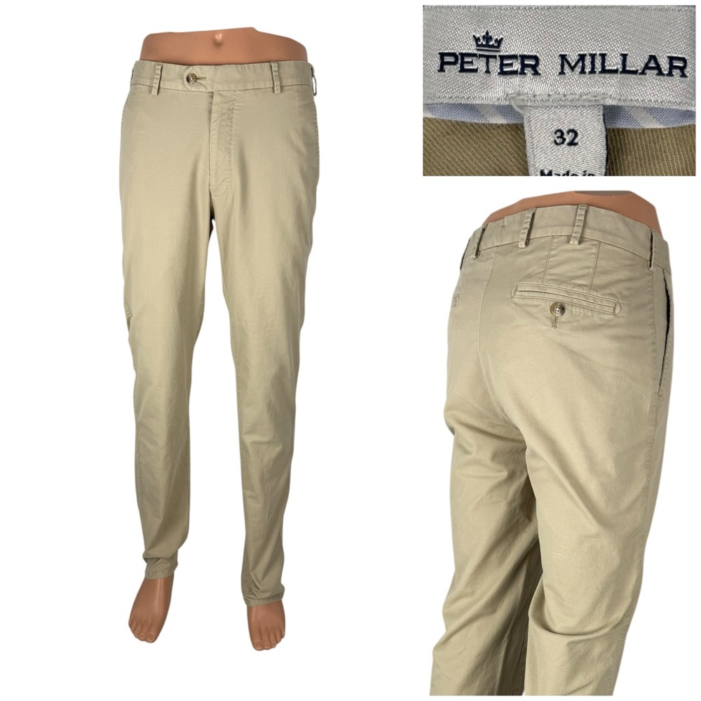 Peter Millar Mens 32 X 34 (actual) Pants Soft Touch Flat Front 5 Pocket ME0B48